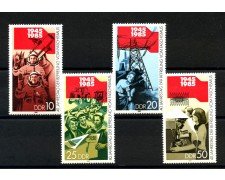 1985 - GERMANIA DDR - LIBERAZIONE DAL FASCISMO 4v. - NUOVI - LOTTO/36638