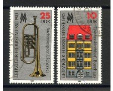 1985 - GERMANIA DDR - FIERA DI LIPSIA 2v. - USATI - LOTTO/36640