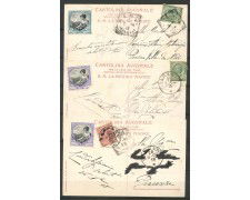 1908 - REGNO - INSIEME DI 3 CARTOLINE AUGURALI PER LA CASA DEL PANE VIAGGIATE - LOTTO/31968