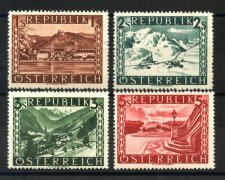 1945 - AUSTRIA - VEDUTE VALORE IN SCELLINI  FONDO PIENO 4v. NUOVI - LOTTO/34053