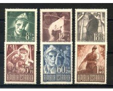 1947 - AUSTRIA - PRIGIONIERI DI GUERRA 6 v. NUOVI - LOTTO/34063