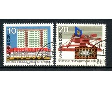 1984 - GERMANIA DDR - ANNIVERSARIO DELLA NAZIONE 2v. - USATI - LOTTO/36624