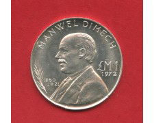 1972 - MALTA - LOTTO/M47541 - 1 LIRA (POUND) ARGENTO "MANWEL DIMECH"