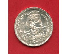 1958 - CANADA - LOTTO/M47547 - DOLLARO BRITISH COLUMBIA - ARGENTO