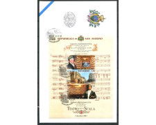 2004 - SAN MARINO - TEATRO ALLA SCALA FOGLIETTO - BUSTA FDC - LOTTO/36738