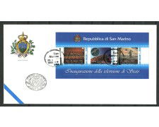 1993  - SAN MARINO- TELEVISIONE FOGLIETTO - FDC - LOTTO/36742