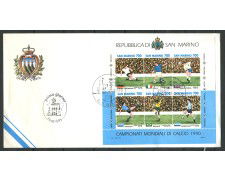 1990 - SAN MARINO- MONDIALI DI CALCIO FOGLIETTO - FDC - LOTTO/36746