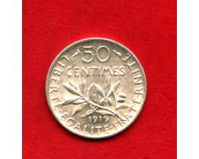 1919 - FRANCIA - LOTTO/47568 - 50 CENTESIMI ARGENTO