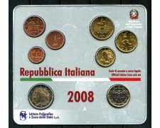 2008 ITALIA - SERIE COMPLETA EURO IN CONFEZIONE DELLA ZECCA 8v. - LOTTO/M30647