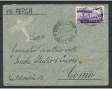 1938 - ERITREA - LOTTO/42190 - POSTA AEREA 1,50 LIRE SU BUSTA PER COMO