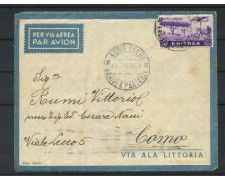 1938 - ERITREA - LOTTO/42191 - POSTA AEREA 1,50 LIRE SU BUSTA PER COMO