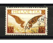 1933 - SVIZZERA - LOTTO/40657 - POSTA AEREA 35 CENT.  SIMBOLI - USATO
