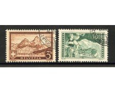 1930/31 - SVIZZERA - LOTTO/40664 -  3 e 5 Franchi  VEDUTE MONTI - USATI