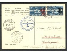 1939 - SVIZZERA - LOTTO/40673 -  CARTOLINA VOLO A STAFFETTA  DA ZURIGO A BASILEA