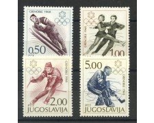 1968 - JUGOSLAVIA - OLIMPIADI DI GRENOBLE 4v. NUOVI - LOTTO/34746