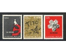 1969 - JUGOSLAVIA - PARTITO COMUNISTA 3v. NUOVI - LOTTO/34759