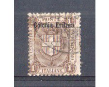 1895 - LOTTO/ERIT12U - ERITREA - 1c. BRUNO STEMMA - USATO