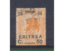 1922 - LOTTO/ERIT59U - ERITREA - 50c. SU 5 ANNA - USATO