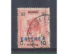 1924 - LOTTO/ERIT82U - ERITREA - 10c. SU 1 ANNA - USATO