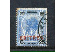 1924 - LOTTO/ERIT84U - ERITREA - 25c. su 2,5 a. AZZURRO - USATO
