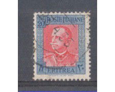 1931 - LOTTO/ERIT196U - ERITREA - 20c. AZZURRO ROSA - USATO
