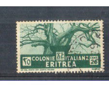 1933 - LOTTO/ERIT207U - ERITREA - 25c. VERDE PITTORICA - USATO