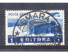 1936 - LOTTO/ERITA21U - ERITREA - 1 LIRA POSTA AEREA - USATO