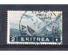 1936 - LOTTO/ERITA23U - ERITREA - 2 LIRE POSTA AEREA - USATO