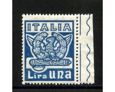 1923 - REGNO - 1 LIRA MARCIA SU ROMA -  NUOVO - LOTTO/34263A