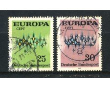 1972 - GERMANIA - EUROPA 2v. - USATI - LOTTO/31057U