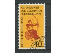 1972 - GERMANIA - CONCORSO PARAPLEGICI - USATO - LOTTO/31059U