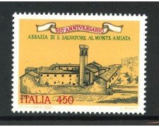 1985 - REPUBBLICA - ABBAZIA MONTE AMIATA - NUOVO - LOTTO/6836