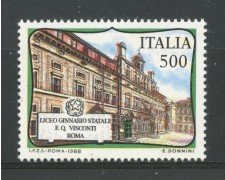 1988 - LOTTO/6886 - REPUBBLICA - SCUOLE D'ITALIA LICEO VISCONTI - NUOVO