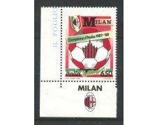 1988 - LOTTO/6897A - REPUBBLICA - MILAN CAMPIONE CON APPENDICE MILAN - NUOVO