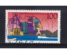 1991 - GERMANIA FEDERALE - 100p. PORTO DI DUISBURG - USATO - LOTTO/31254U