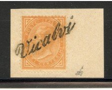 1863 - REGNO - LOTTO/39981 - 10 cent. OCRA ARANCIO  - USATO VICALVI