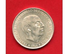 1966 - SPAGNA - 100 PESETAS  ARGENTO FRANCISCO FRANCO - LOTTO/M32396