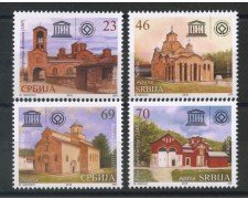 2016 - SERBIA REPUBBLICA - UNESCO MONASTERI 4v. - NUOVI - LOTTO/35289
