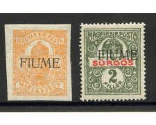 1918/19 - FIUME - LOTTO/40963 - FRANCOBOLLI PER GIORNALI 2v. - T/L