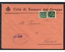 1944 - REPUBBLICA SOCIALE - LOTTO/42220 -  BUSTA DA BASSANO DEL GRAPPA A ROVERETO 