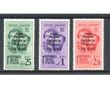 1945 - CLN - IMPERIA  FRATELLI BANDIERA 3v. - NUOVI - LOTTO/32587