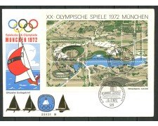 1972 - GERMANIA - LOTTO/39341 - OLIMPIADI DI MONACO - FOGLIETTO - FDC