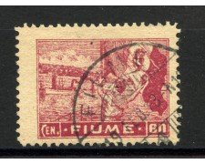 1919 - FIUME - LOTTO/40167 - 60 CENT. CARTA GRIGIA OPACA - USATO