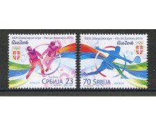 2016 - SERBIA REPUBBLICA - OLIMPIADI RIO DE JANEIRO  2v. - NUOVI - LOTTO/35298