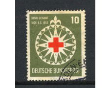 1953 - GERMANIA - LOTTO/43252 - 10p. HENRI DUNANT - USATO