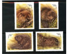 1995 - BIELORUSSIA - LOTTO/42943 - PROTEZIONE NATURA CASTORI 4v. - NUOVI