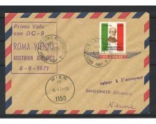 1971 - TEMATICA AEREA - LOTTO/41484 - PRIMO VOLO ROMA VIENNA - BUSTA