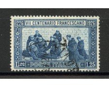 1926 - REGNO - LOTTO/40021 - 1,25 Lire  SAN FRANCESCO DENT. 13,5 - USATO