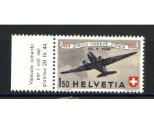 1944 - SVIZZERA - LOTTO/39375 - 1,59 Fr. POSTA AEREA - DOUGLAS - NUOVO