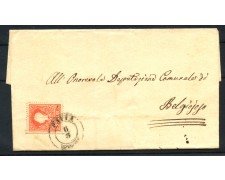1858 - LOMBARDO VENETO - LOTTO/41001 - 15 CENT. ROSSO SU PIEGHEVOLE DA PAVIA A BELGIOIOSO